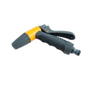 Jardinion Gartenbrause, grau/gelb, mit 2 Modi für die Gartenbewässerung.