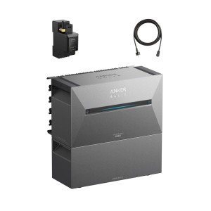 Anker SOLIX Solarbank 3 Pro Set mit Zusatzakku, Smart Meter und Kabel für Balkonkraftwerk.