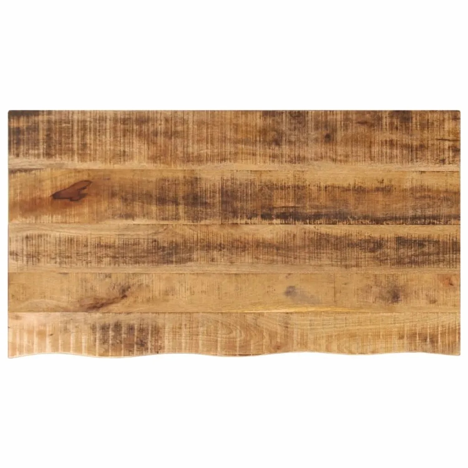 vidaXL Tischplatte 110x60x3,8 cm Baumkante Massivholz Raues Mangoholz 370407