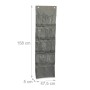 Relaxdays Schuhorganizer Kunststoff Grau Transparent Faltbar Hängend 15 Fächer 158 cm x 47,5 cm x 5 cm 0,21 kg_4