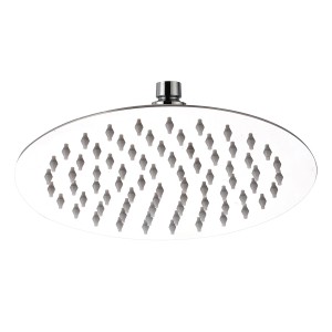 Runde Kopfbrause aus Edelstahl, 25 cm Durchmesser, für Dusche.