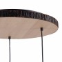 Just Light Pendelleuchte Bark, Holzdekor, 52x120cm, Detailansicht der Holzstruktur.