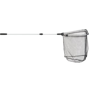 Westline Unterfangkescher, 160 cm, mit schwarzem Netz und silberfarbenem Griff.