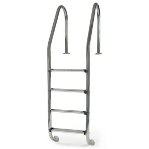 Gre Poolleiter aus Edelstahl für eingelassene Pools mit 4 Stufen.