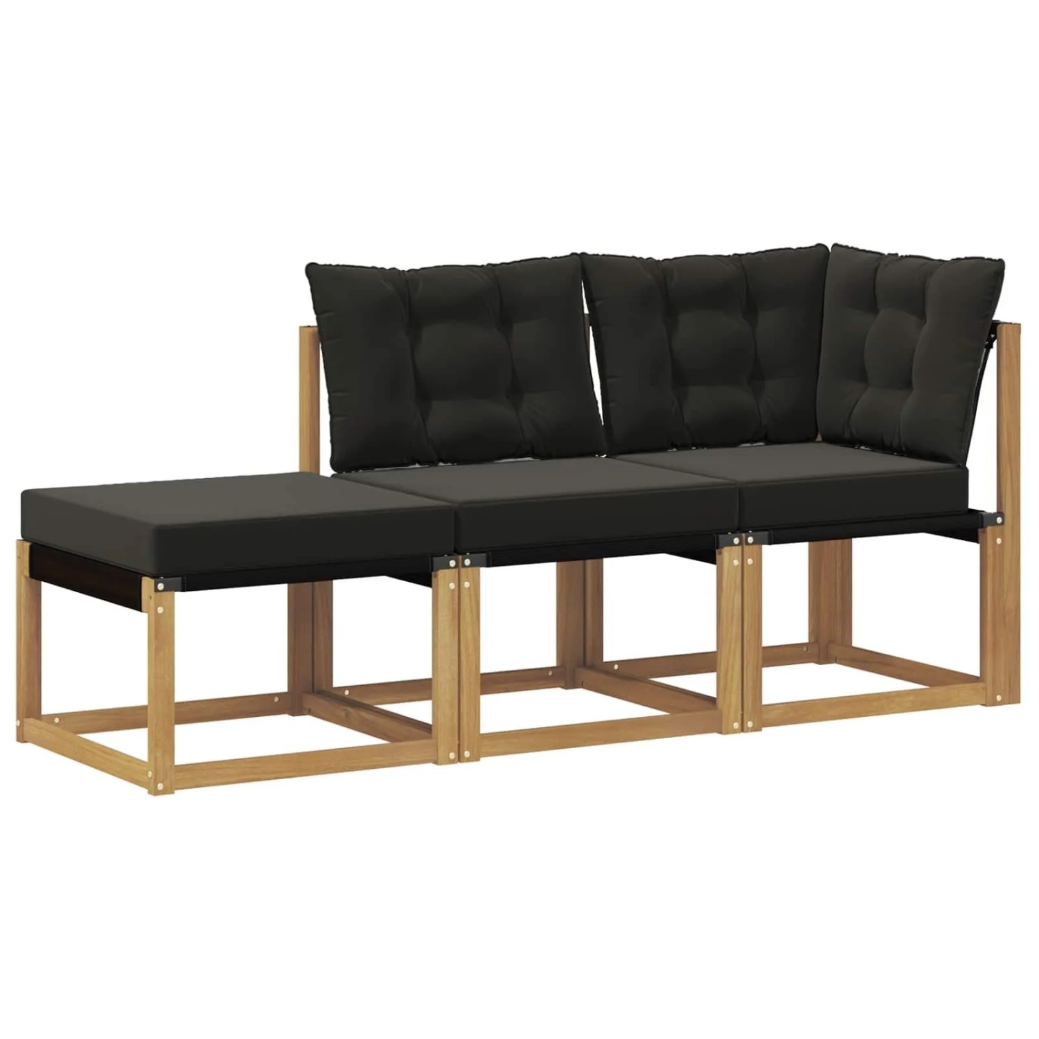 vidaXL Sectional Sofa Einheiten mit Kissen 3 Stück Weiß 901631