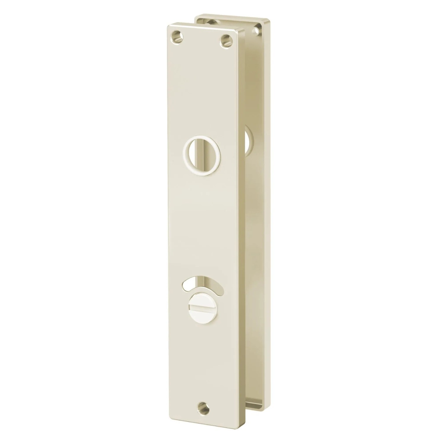 Basi - Langschildpaar Eckig - Alu F2 - WC-BAD-Lochung - 7423-0402