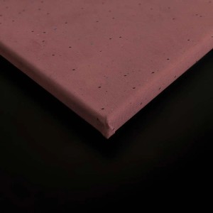Modernes Wandbild in Malve mit Terrazzo-Design. Skandinavisches Leinwandbild für Wohnräume.