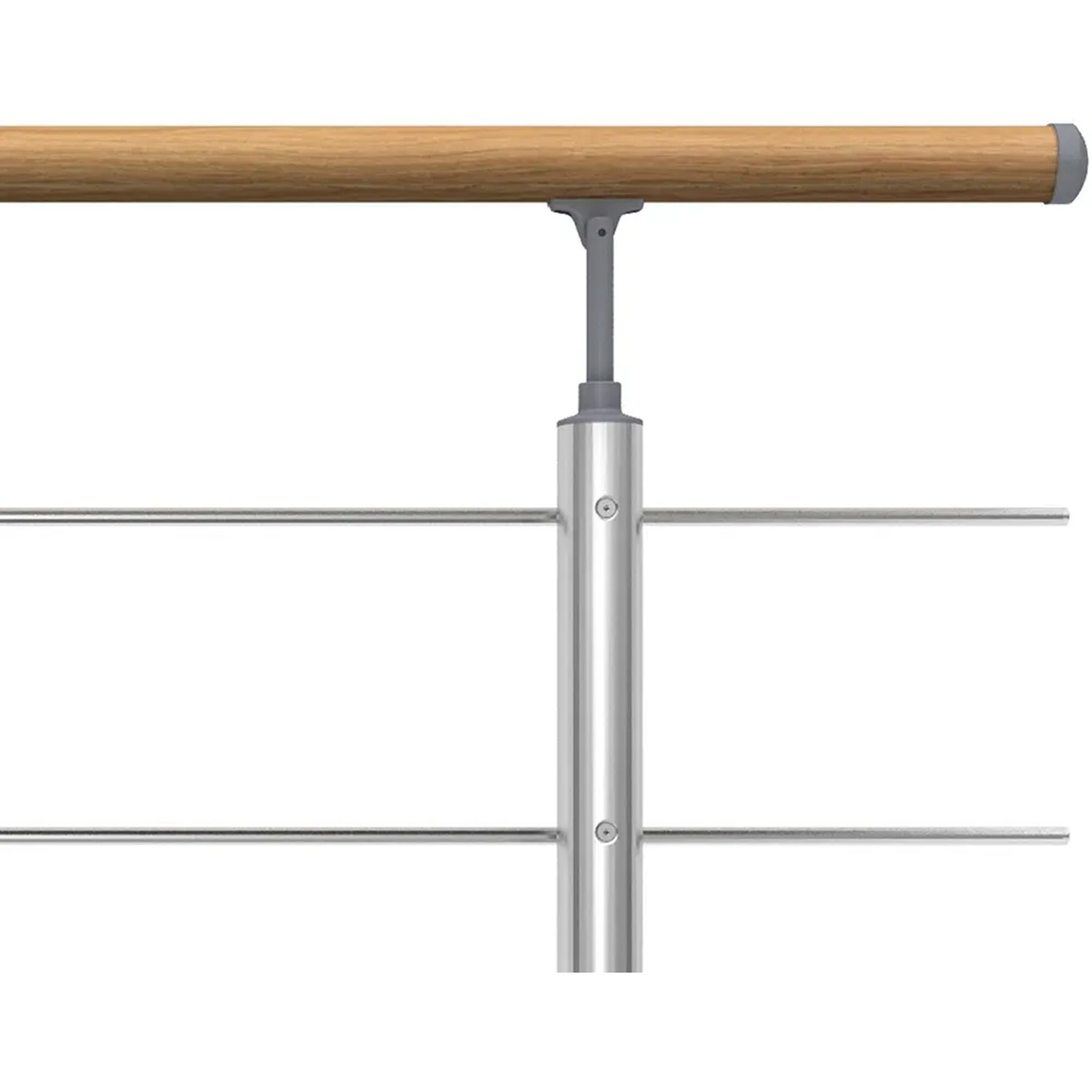 Dolle Geländerset mit Eichehandlauf, Seitenmontage, 150cm, für den Innenbereich.