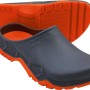 Gartenclog in Schwarz-Orange, Größe 41/42. Bequemer Gartenschuh mit offener Ferse.