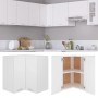 Weißer vidaXL Eckhängeschrank (57x57x60 cm) aus Holzwerkstoff für die Küche.