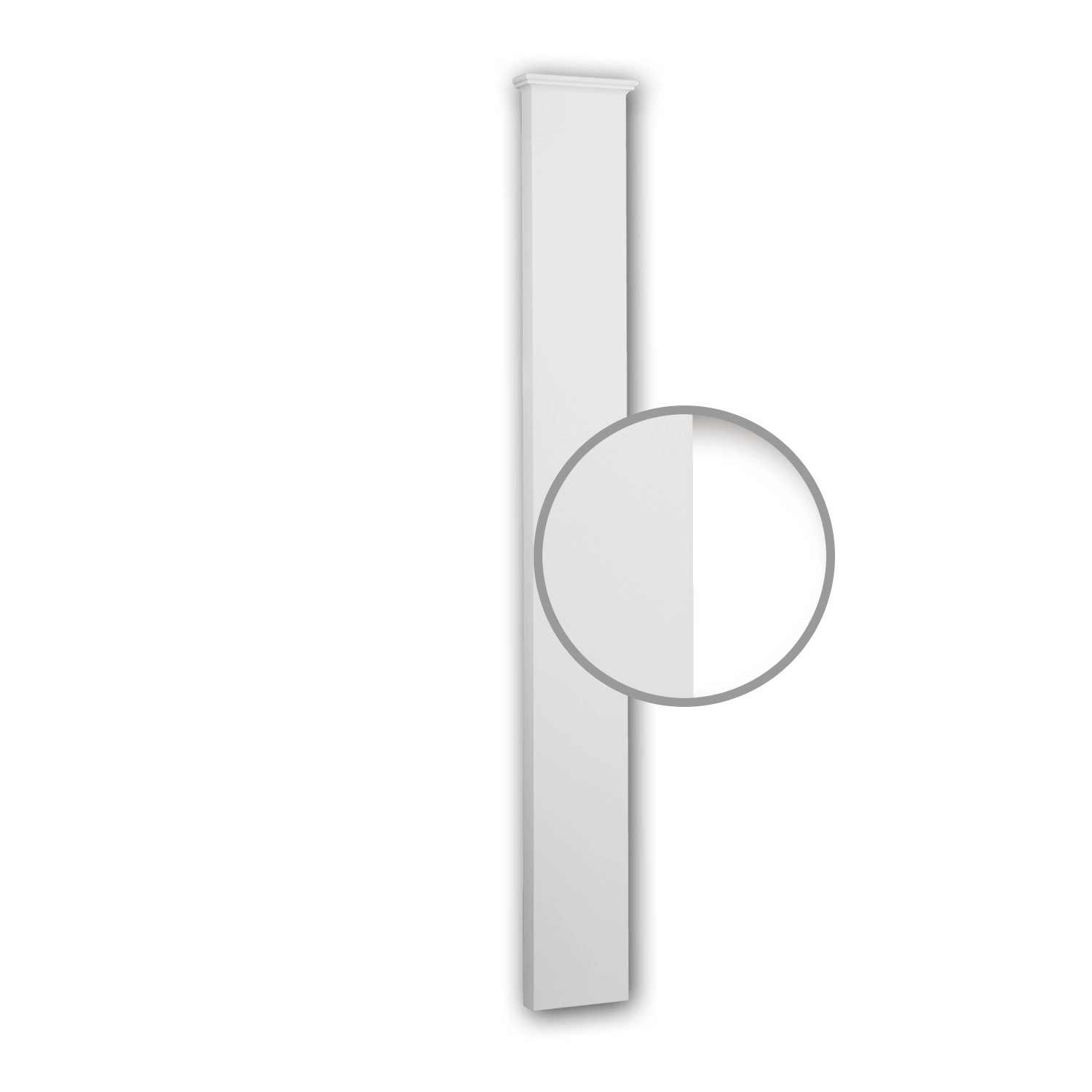 PROFHOME 422302 Pilaster Schaft Fassaden Element Pilaster Außenstuck, 29,2 cm x 8,6 cm x 220 cm Weiß