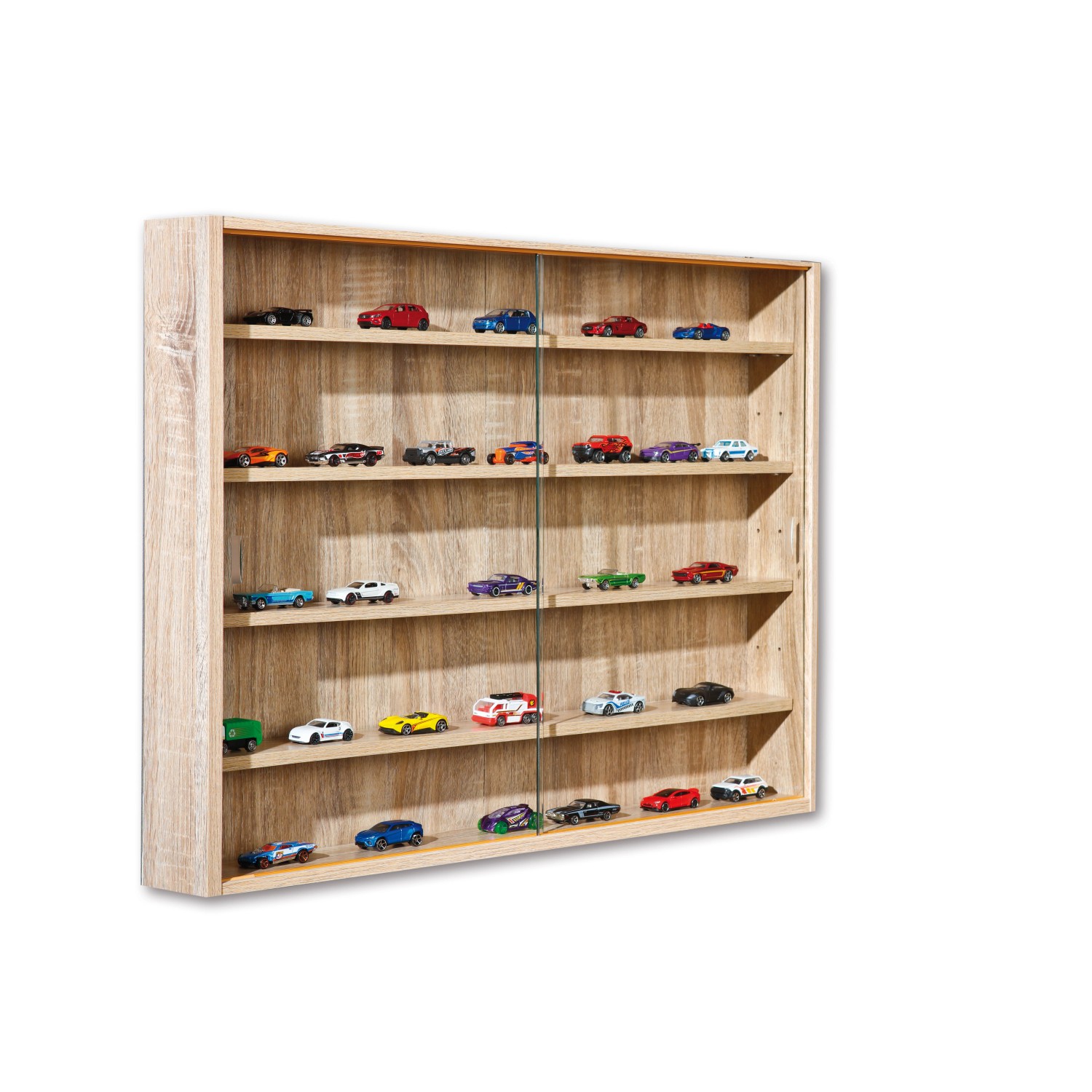 ebuy24 Comit Vitrinenschrank Wandhängend 2 Glastüren Sonoma Eiche Dekor günstig online kaufen