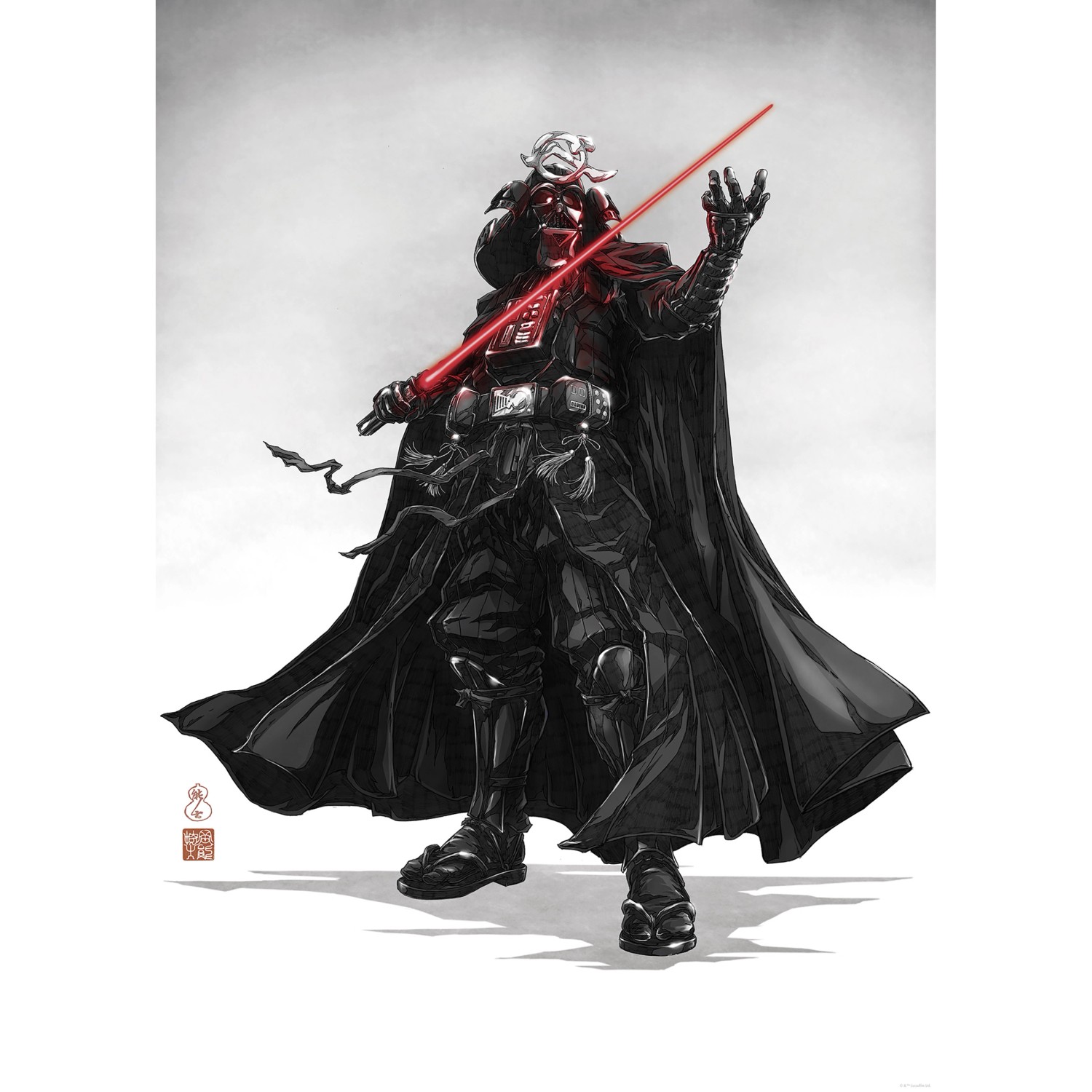 Komar Wandbild Star Wars Vision Samurai Dark Lord 50 cm x 70 cm Rot günstig online kaufen