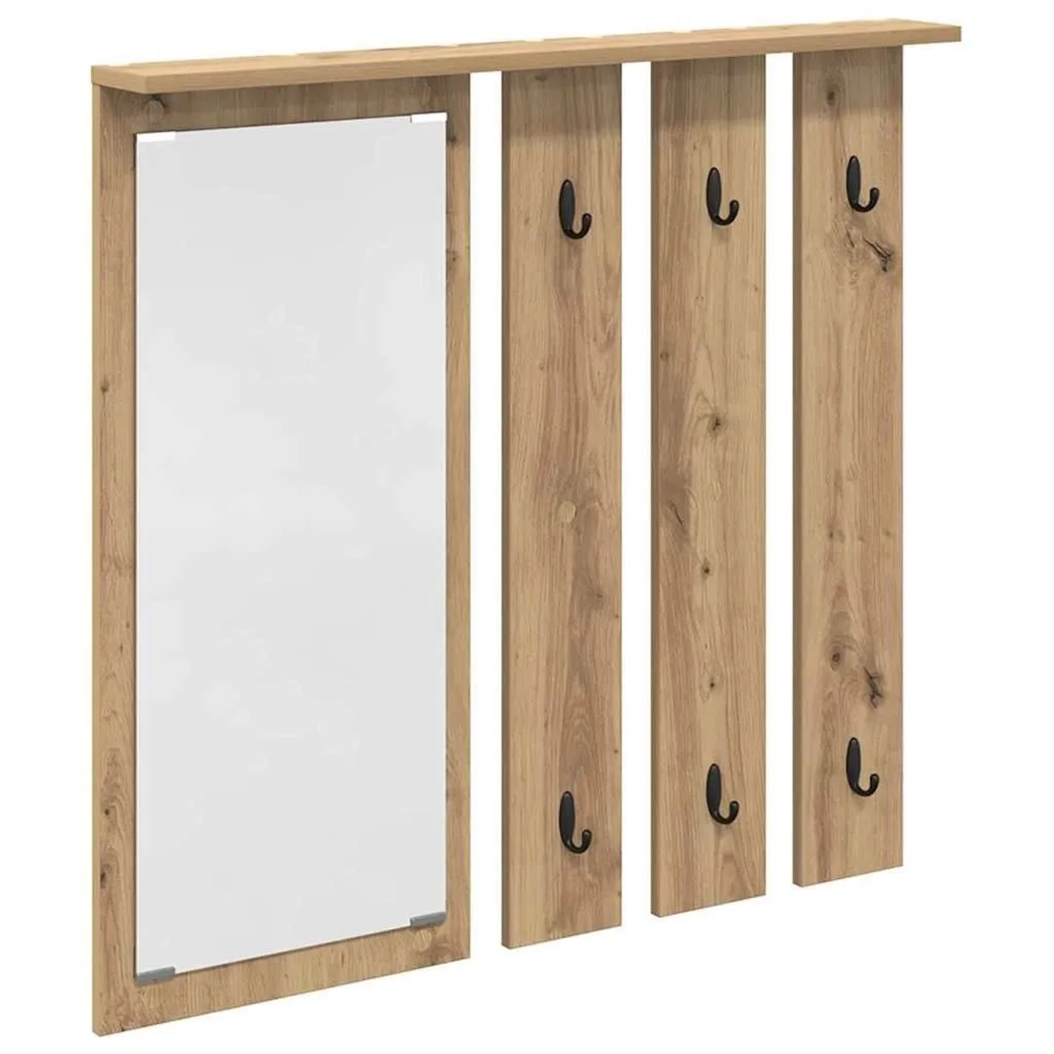vidaXL Wandmontierter Kleiderständer Artisan-Eiche 84 x 10 x 80 cm 874498