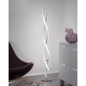 Moderne LED-Stehlampe Polina von Paul Neuhaus, Stahl, 134 cm hoch, Design-Stehleuchte.
