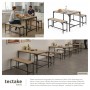Tectake Sitzgruppe Bolton 3 Teilig Esstisch Mit 2 Sitzbänken 100 x 130 x 75 cm Industrial Holz Hell Eiche Sonoma_7