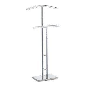 Relaxdays Herrendiener Stahl Chrom Freistehend 106 cm x 49 cm x 20 cm