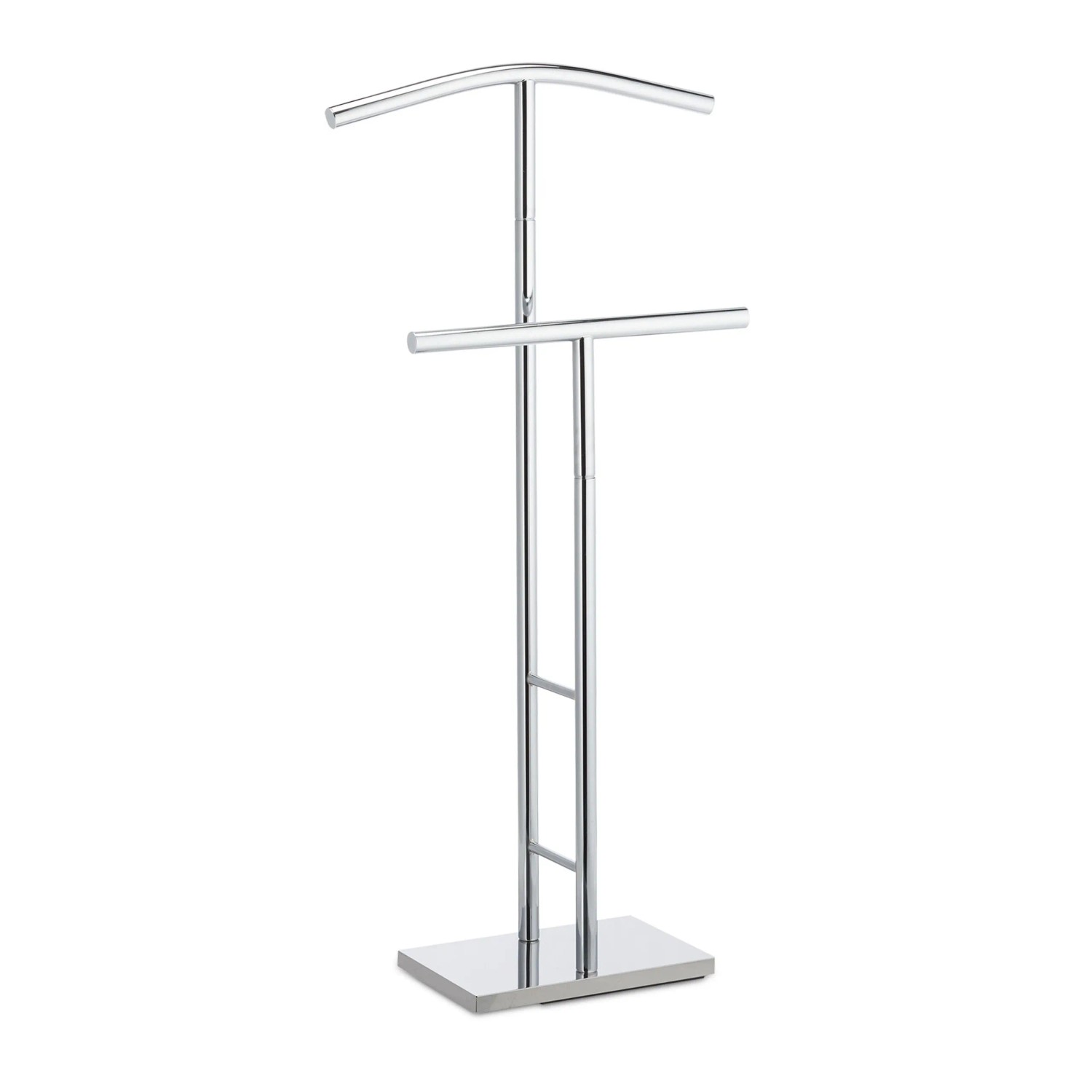 Relaxdays Herrendiener Stahl Chrom Freistehend 106 cm x 49 cm x 20 cm