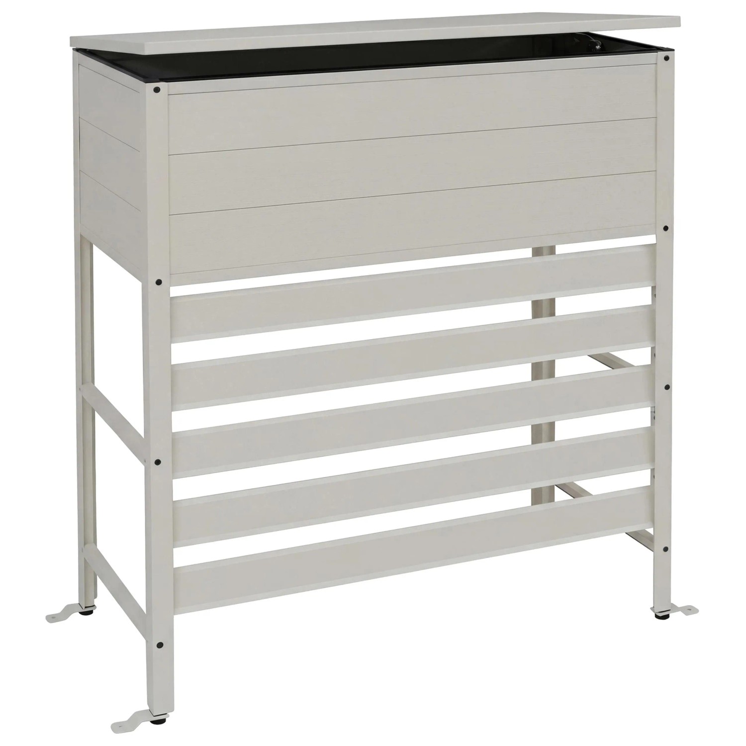MCW Aluminium Verkleidung Für Klimaanlage/Wärmetauscher P94 110x96x43cm Grau-Weiß
