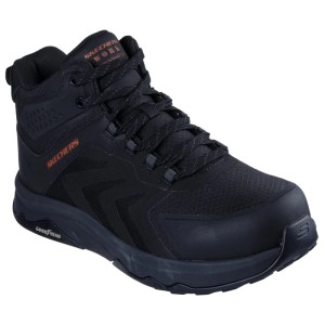 Skechers Nordown S3S Sicherheitsschuh, schwarz, knöchelhoch. Rutschhemmend, durchtrittsicher, Carbon Zehenschutz.