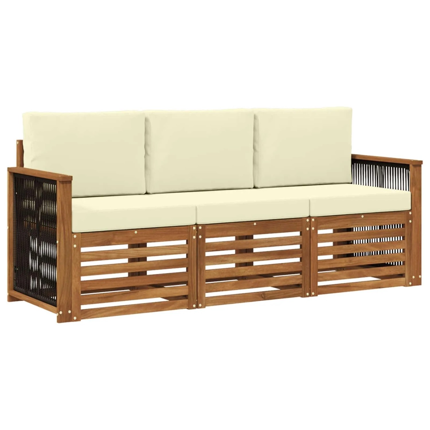 vidaXL Sofagarnituren mit Kissen 3 Stk Massivholz Akazie 3383961
