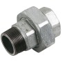 Übergangsverschraubung, verzinkter Temperguss, 41,9 mm x 38,9 mm, für Pumpen und Hauswasserwerke.