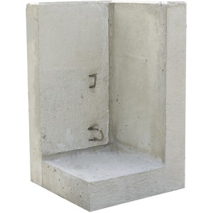 EHL Stützwinkel L-Stein 50x80cm, einseitig, Ecke. Beton-Stützelement für Einfassungen und Mauersysteme.