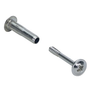 Hettich Verbindungsschrauben M6, 30-42 mm, vernickelt, 4 Stück, für Möbelausstattung.