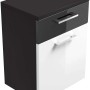 Posseik Bad-Hängeschrank Rima, anthrazit/weiß, mit Schublade und Softclose, 40 cm breit.