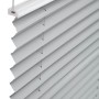 Hellgraues Thermo-Spannplissee Toledo, 90x130 cm, mit Easyfix-System für Fenster.