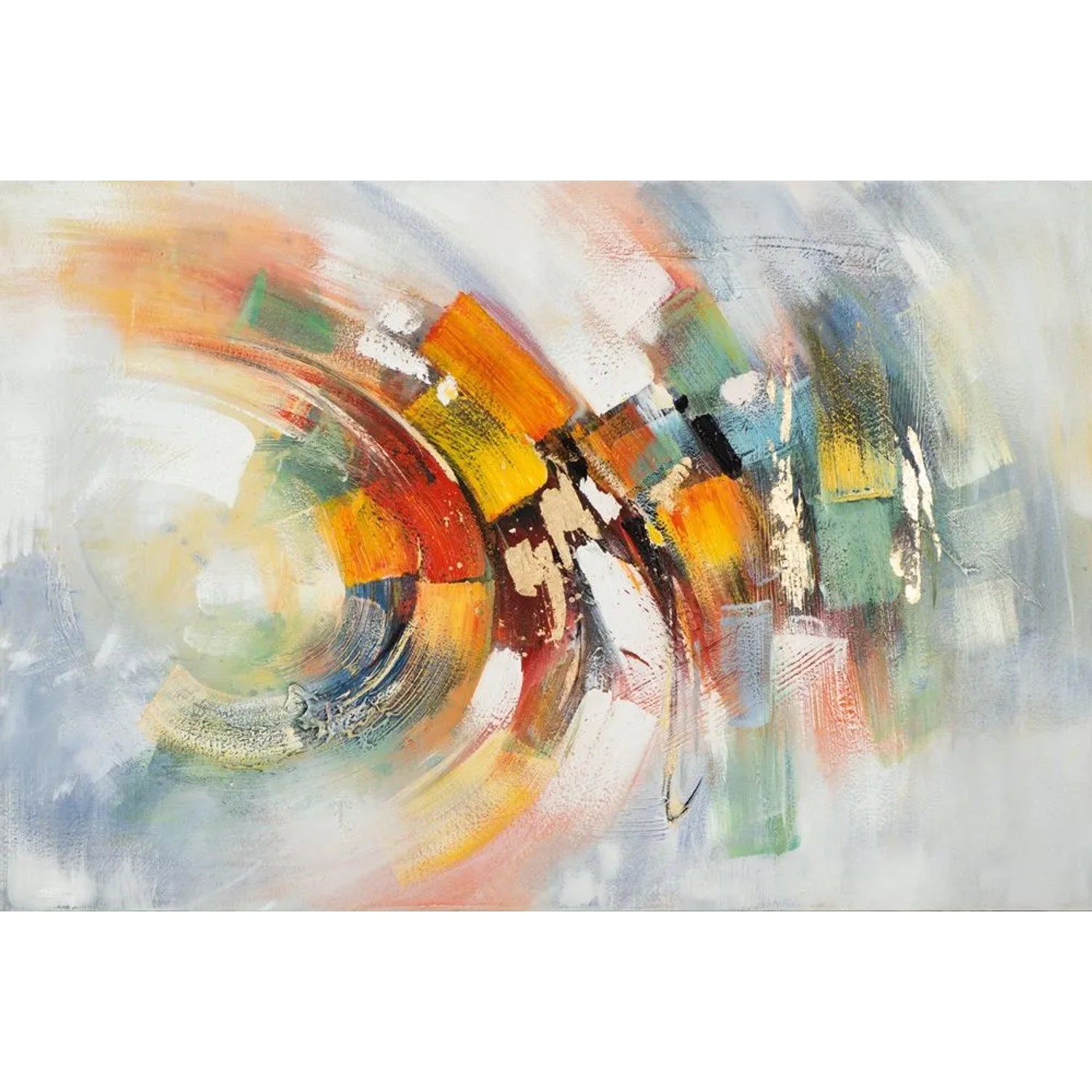 Art Universe Leinwandbild Bunte Welle 100 x 150 cm