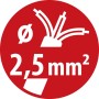 Symbol für 2,5 mm² Kabelquerschnitt der Brennenstuhl Camping-Kabeltrommel.