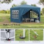 WOLTU Pavillon Pop-Up Wasserdichter Sonnenschutz Pagodenzelt 3x3 m Blau_4
