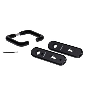 Hörmann Drückergarnitur für ZK Türen, Schwarz, mit Kurzschild und Schraube.