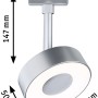 Paulmann Urail LED Schienenspot Circle, chrom matt, 5W, warmweiß, dimmbar. Spot für Schienensysteme.