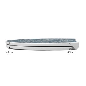Banjado Premium WC-Sitz mit Absenkautomatik, Motiv Royal Creme Blau, Duroplast.