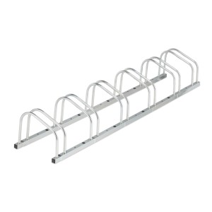 Relaxdays Fahrradständer Verzinkter Stahl Silber für 6 Fahrräder 26 cm x 168 cm x 33,5 cm 7,2 kg