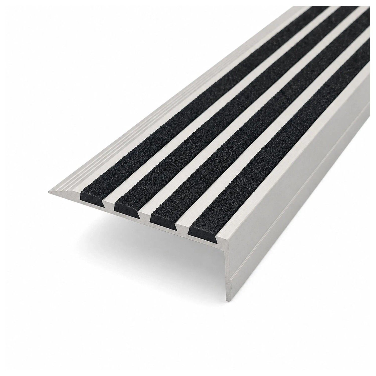 Floordirekt Treppenkantenprofil Solid Aluminium Anti-Rutsch-Profil Aluminiumoxid-Einlage 100 cm