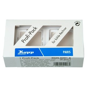 Kopp Abdeckrahmen Paris, 2-fach, Arktisweiß, 5er-Pack. Für senkrechte & waagerechte Installation.
