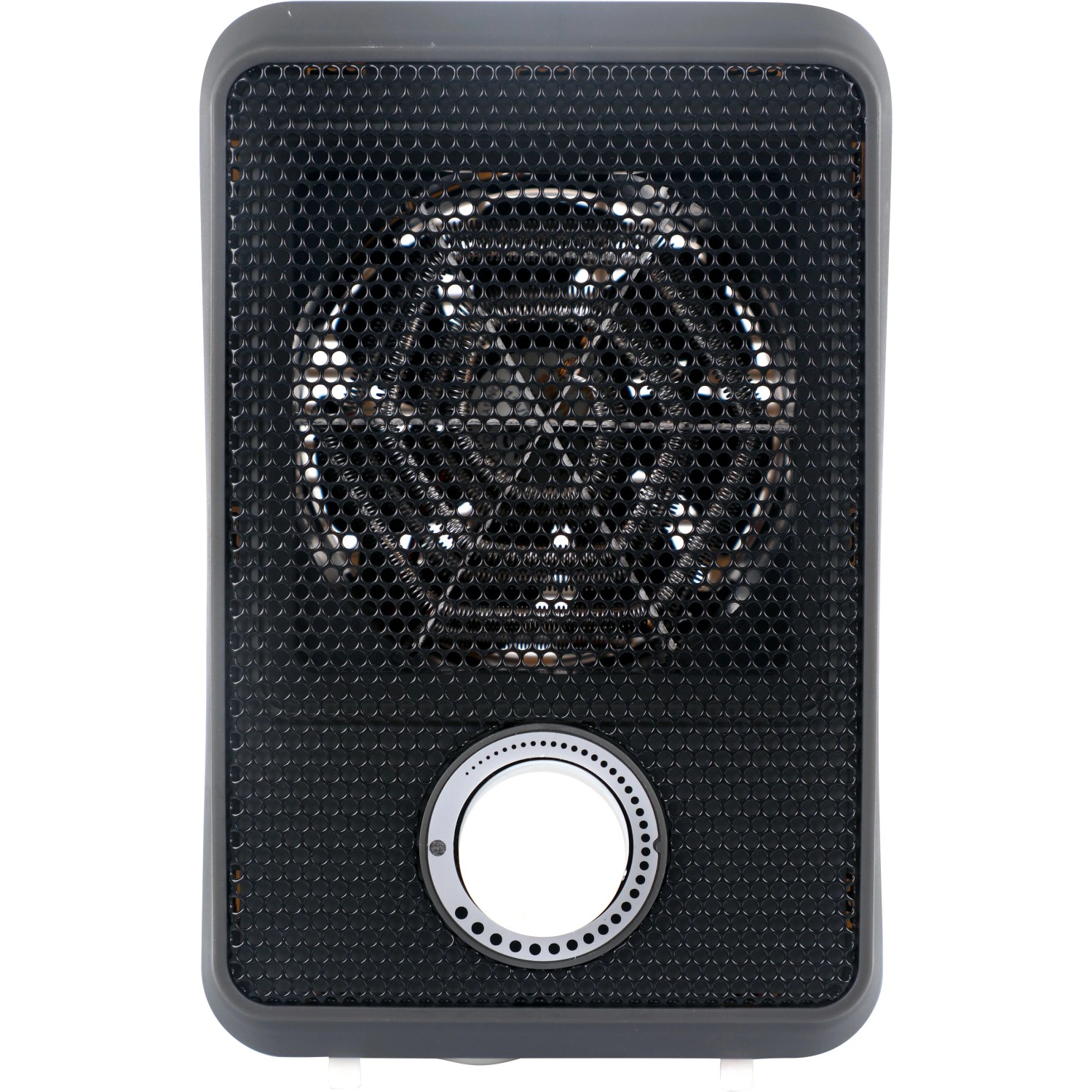 Mini-Heizluefter Elverum 600 W mit Kontrollleuchte Schwarz 19 cm x 12 cm x 10 cm