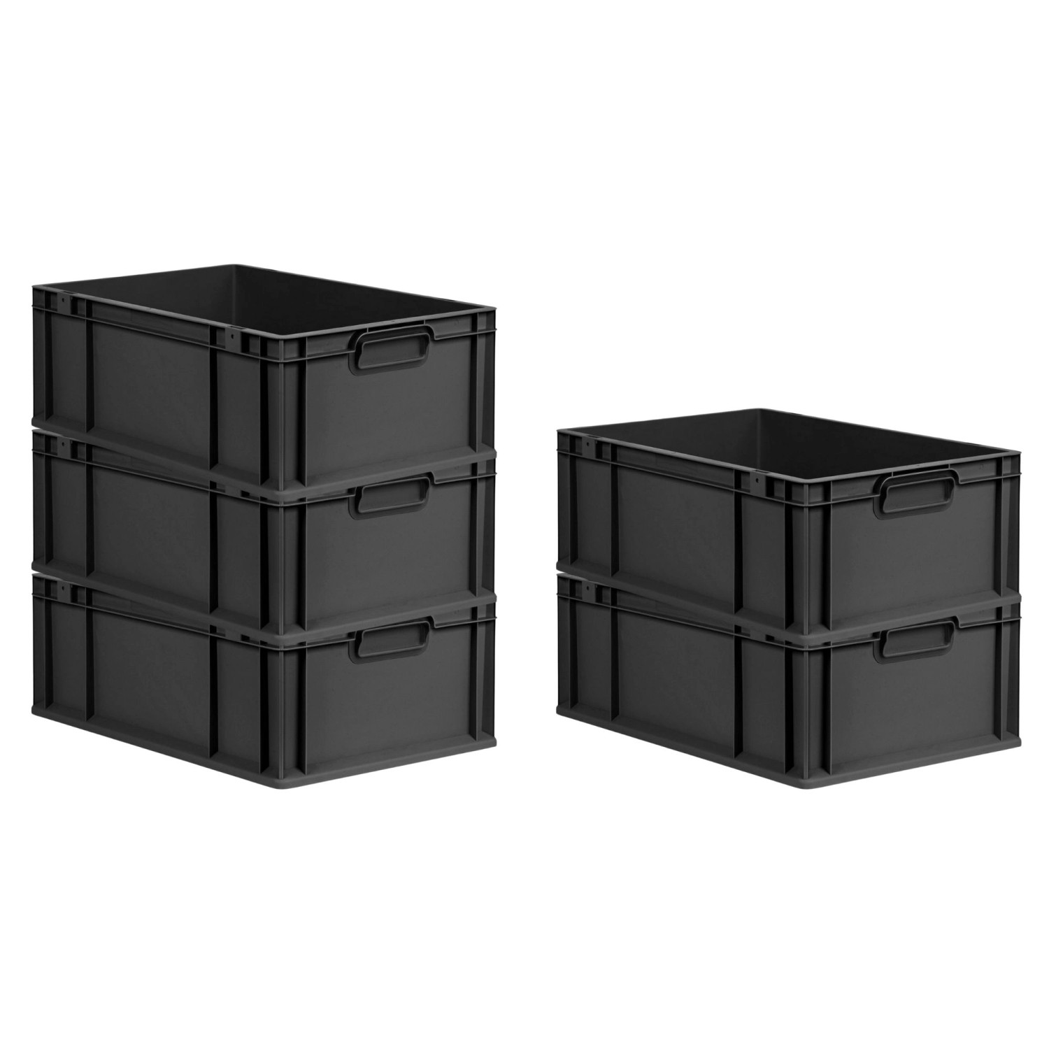 PROREGAL SparSet 5x Eurobox Nextgen Grip HxBxT 22x40x60cm 44 Liter Griffe G günstig online kaufen