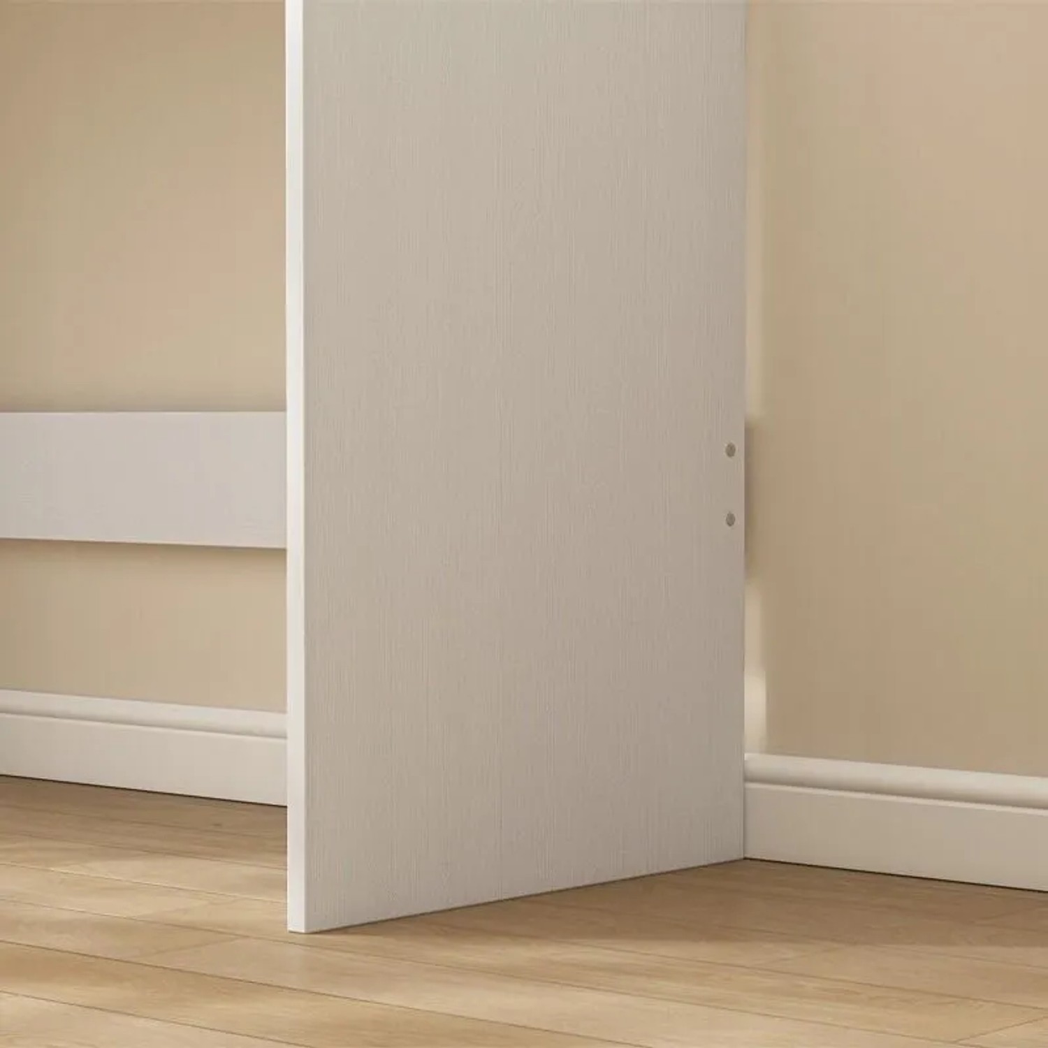 Rebiko Weißer Moderner Computertisch mit 2 Schubladen Loft-Tisch Schminktisch 100 cm_8