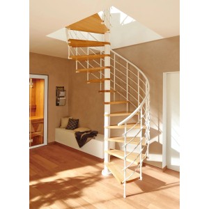 Dolle Spindeltreppe Oslo Ø 120 cm, 11 Stufen Buche GH bis 276 cm FSC®