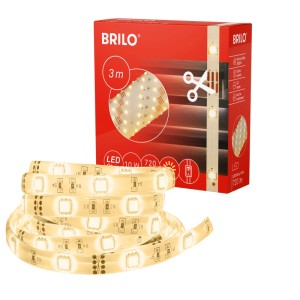 Brilo LED-Strip Kabelschalter Warmweiß 3.000 K Kürzbar 3 m