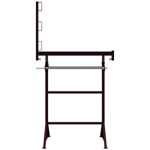 Brauner Schake Kurbel Gerüstbock (1,50 m x 3 m) für Bauarbeiten.