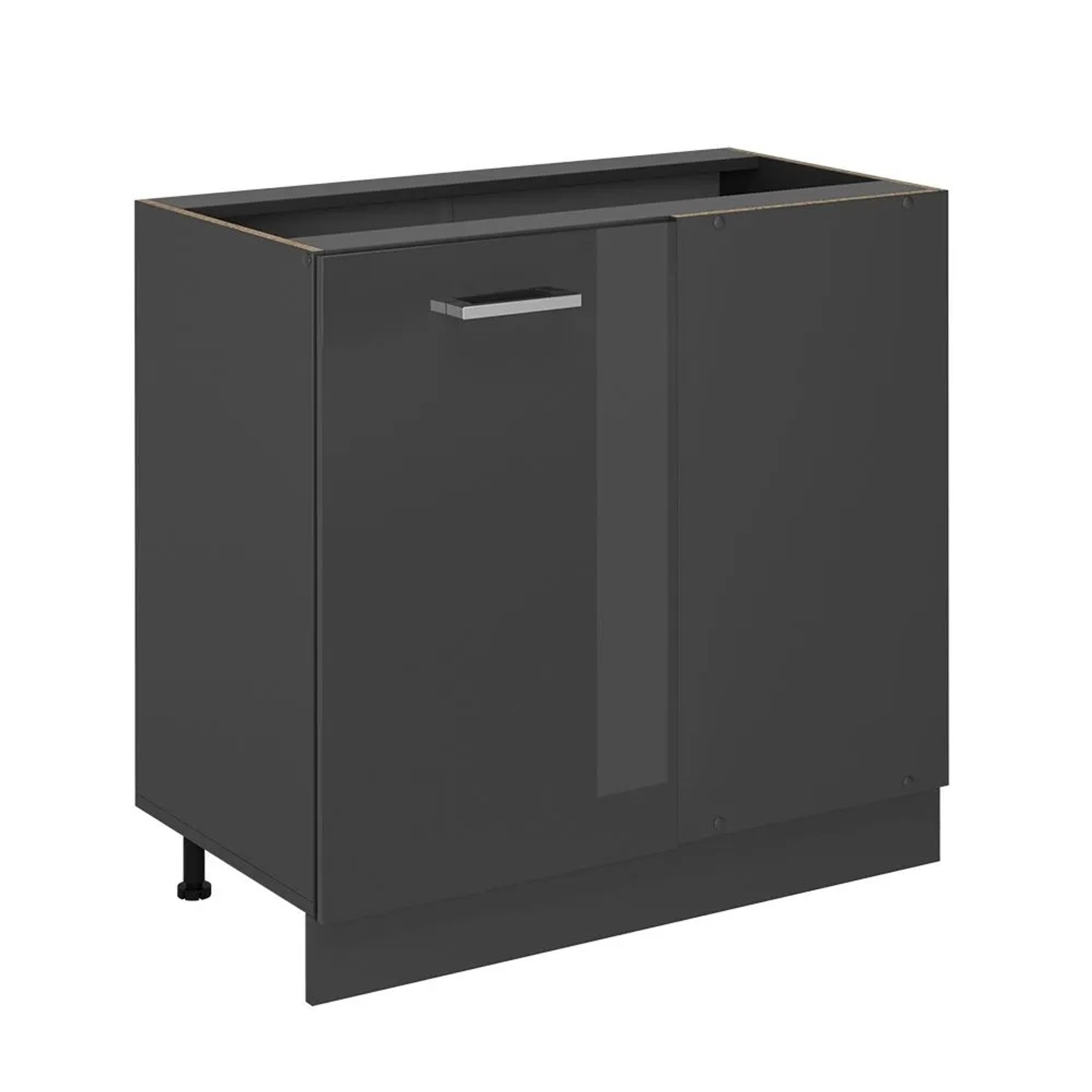 Vicco Eckunterschrank R-Line Anthrazit Hochglanz 86 x 82 ohne Arbeitsplatte Art Nr 54105