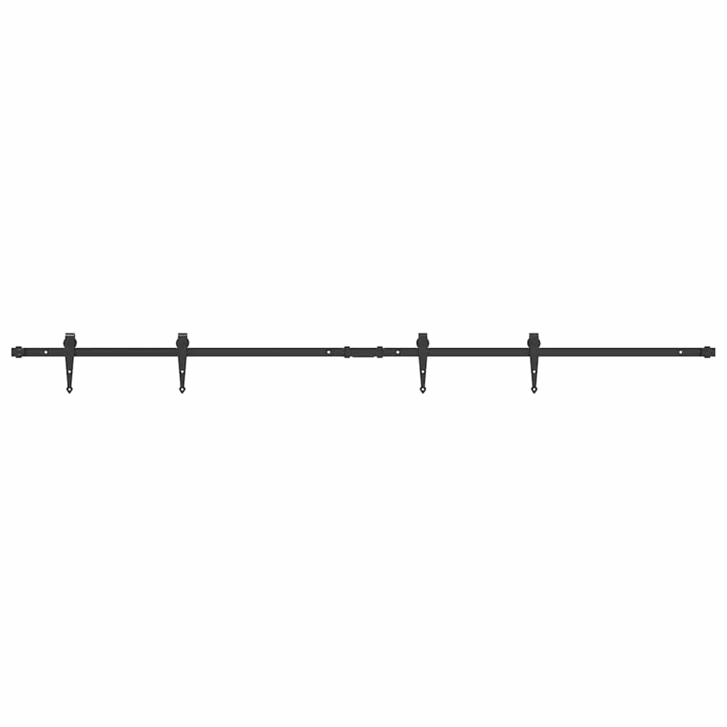 vidaXL Schiebetürbeschlag Set für Schranktüren 200 cm Karbonstahl 4009685 günstig online kaufen