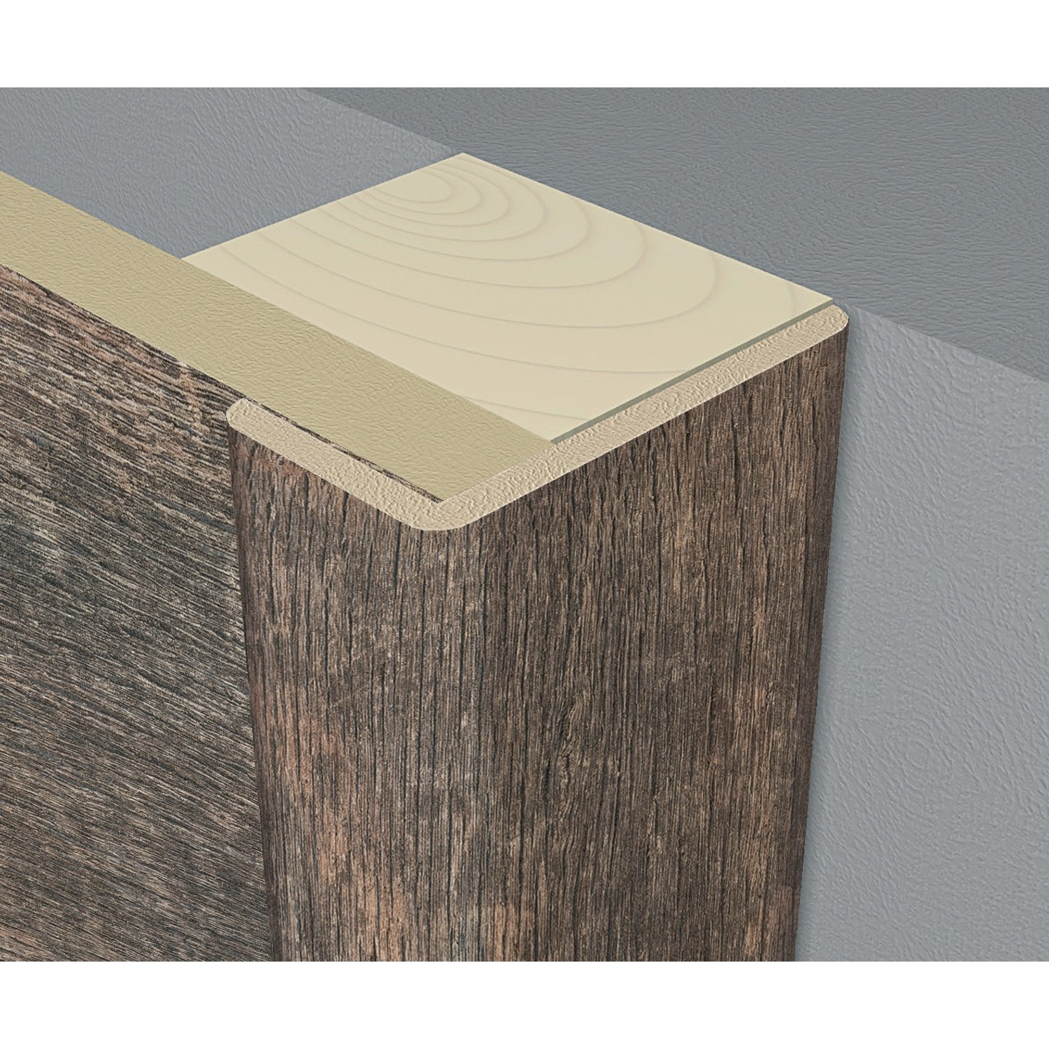 Winkelleiste Rusty Barnwood 42 mm x 22 mm Länge 2600 mm