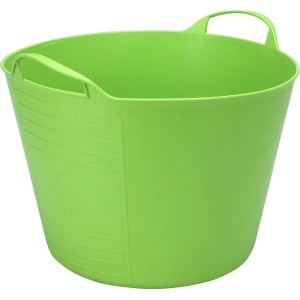 Flexibler, grüner Gummi-Eimer (15 l) mit zwei Griffen von Sunny Garden.