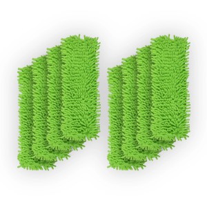 Bestlivings Bodenwischer Ersatzbezüge, 8er Pack, Mikrovelour Chenille, Grün.